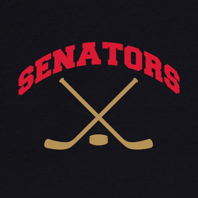 Senators Hockey Small logo by CovpaTees